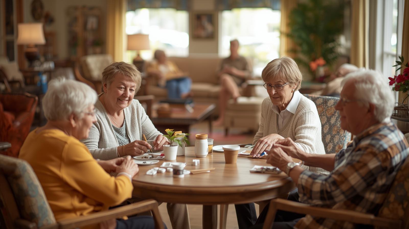 make an image of a caregiving home providing this serviceSocial Recreational Activities__with a good resolution