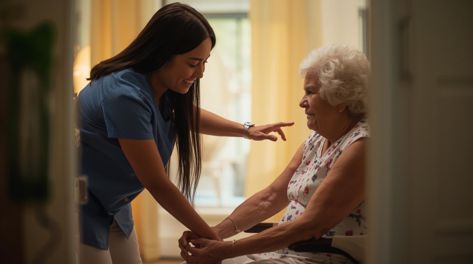 make an image of a caregiving home showing this Incontinence Care_Compassionate assistance with dignity and privacy. with a high resolution